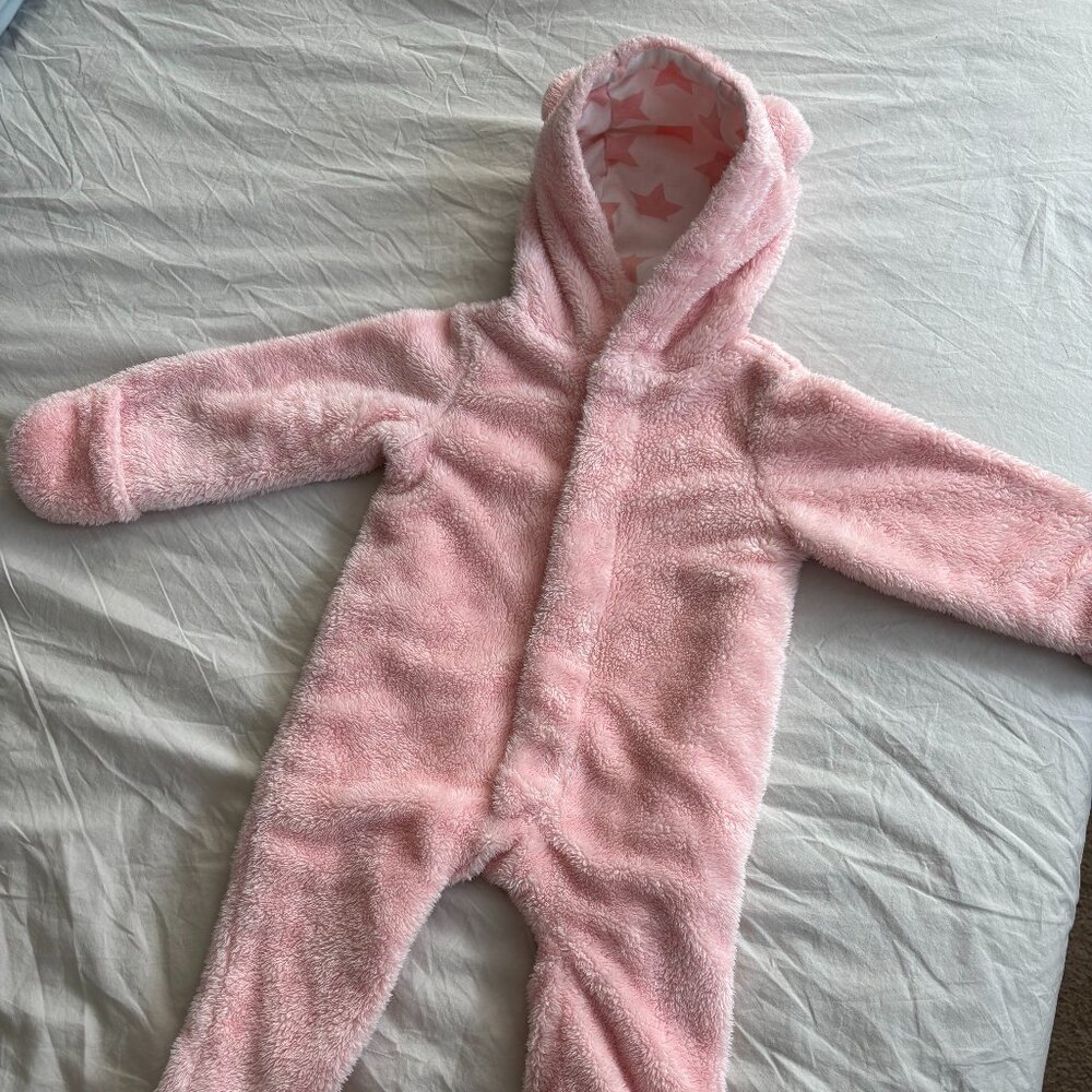 Pink Magnetic Me Winter Onesie in Great Condition